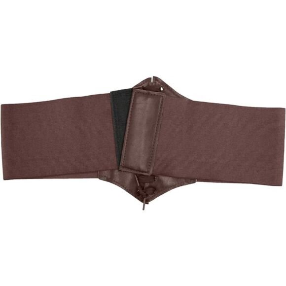 Womens Corset Belts Lace-up Tied Waspie Belt Retro Waist Cinch Belt - Picture 2 of 7